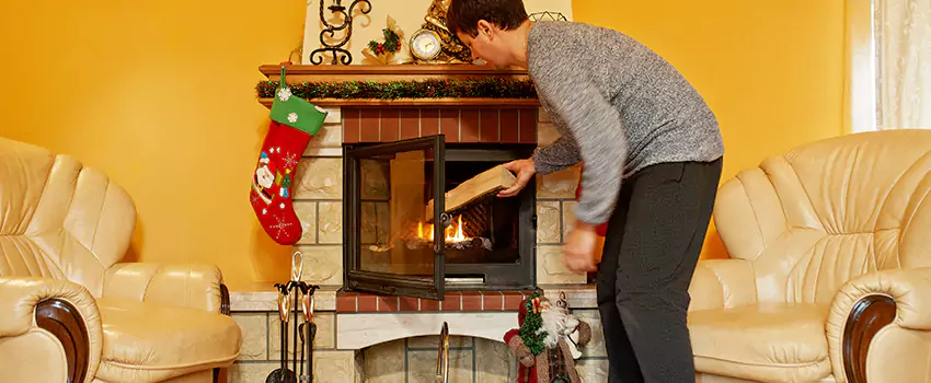 Rusted Metal Fireplace Restoration in Myrtle Beach, South Carolina